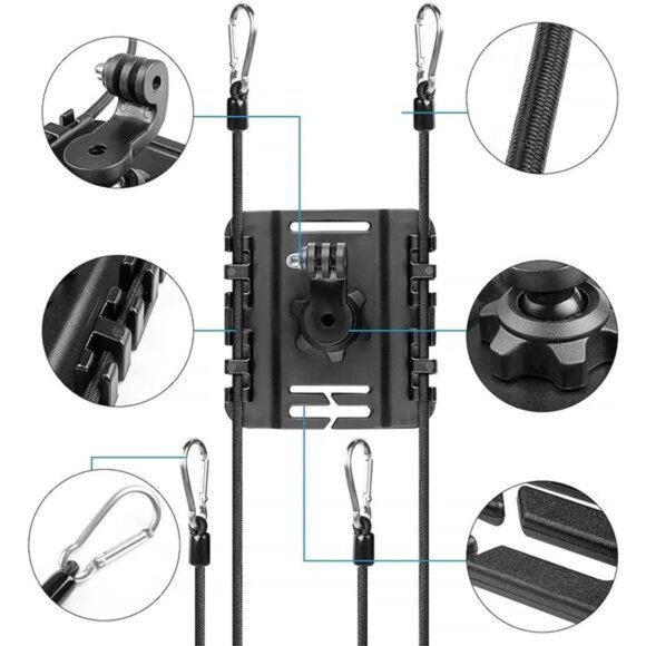 Fence Mount Clamp Tree Rope Buckle Compatible w/ GoPro AKASO DJI Action Camera - Picture 6 of 7